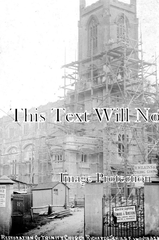 DE 3009 - Restoration Of Trinity Church, Exmouth, Devon c1906