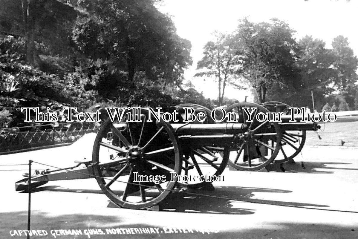 DE 3132 - Captured German Guns At Northernhay, Exeter, Devon