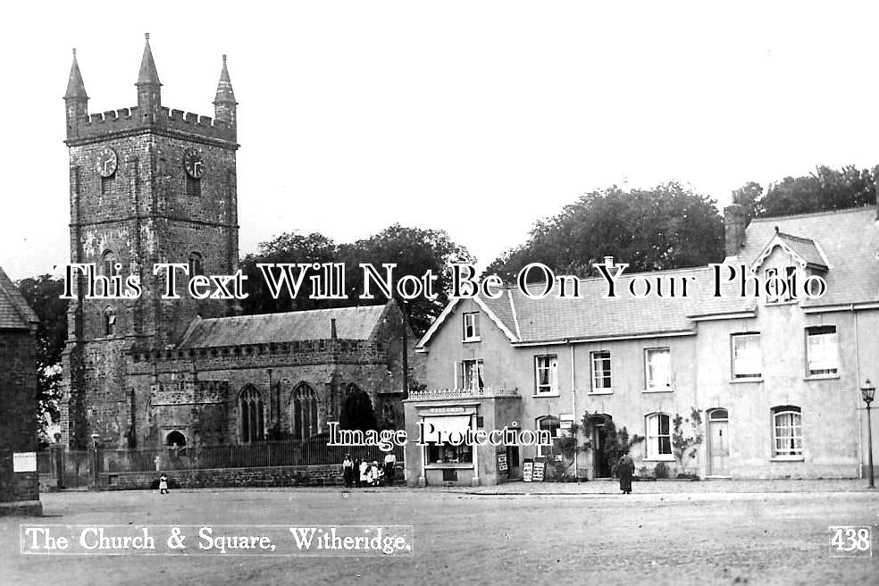 DE 3166 - The Church & Sqaure, Witheridge, Devon c1927
