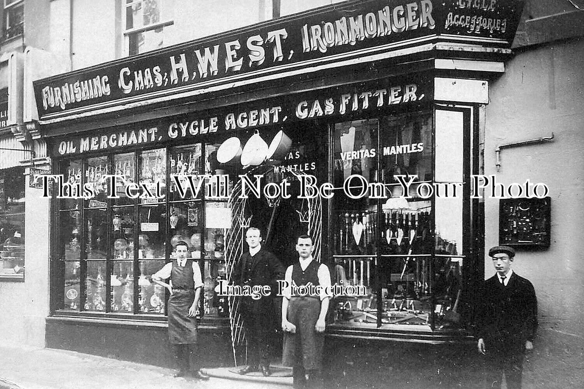 DE 3503 - CH West Ironmonger Shop, St Marychurch, Torquay, Devon c1907