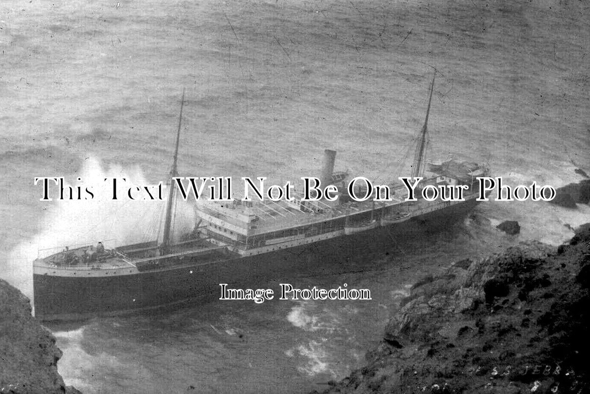 DE 3730 - SS Jebba Shipwreck, Hope Cove, Kingsbridge, Devon c1907