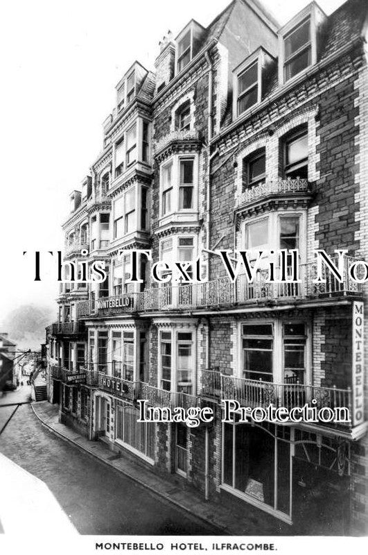 DE 3826 - Montebello Hotel, Ilfracombe, Devon c1934