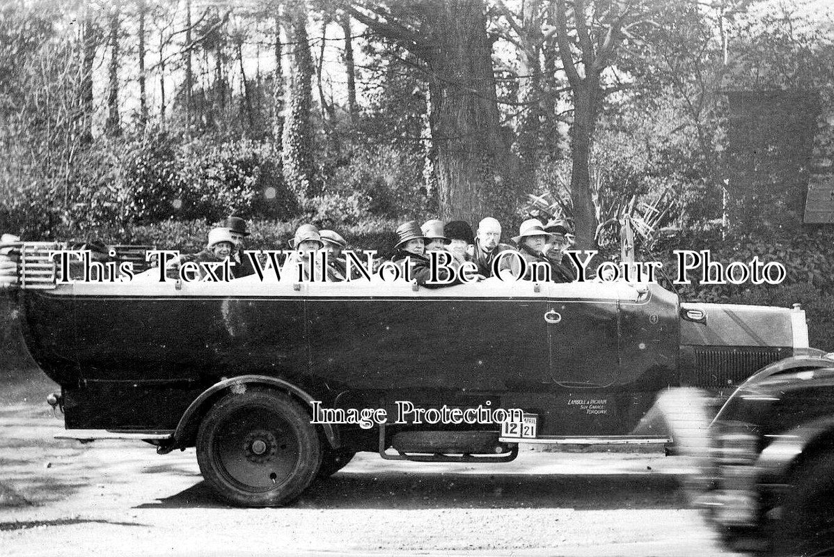 DE 4137 - Lamboll & Ingham Charabanc, Sun Garage, Torquay, Devon