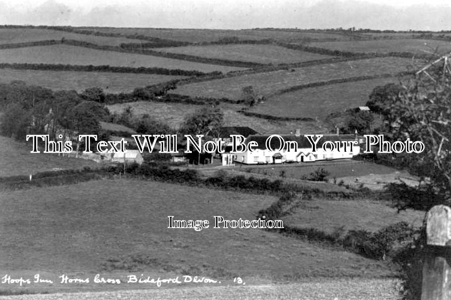 DE 4171 - Hoops Inn Pub, Horns Cross, Bideford, Devon c1935