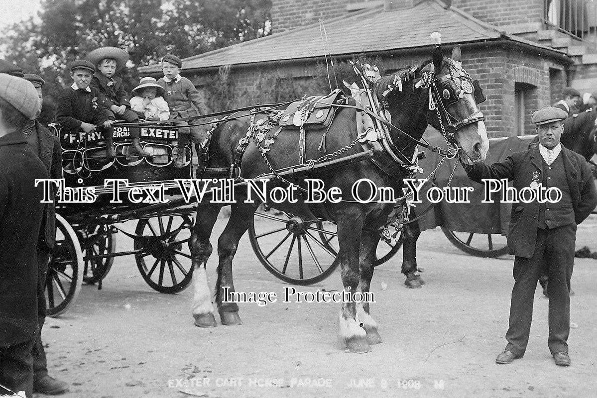 DE 542 - Parade Horse & Cart, Exeter, Devon 1908
