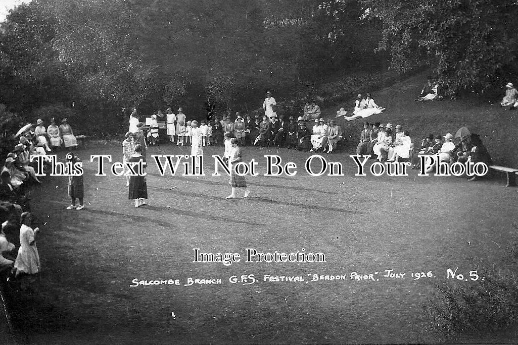 DE 844 - Girls Friendly Society Festival, Beedon Prior, Salcombe, Devon c1926