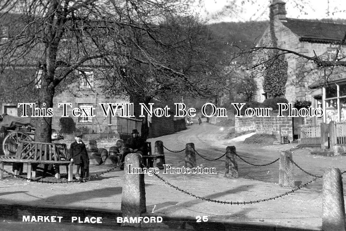 DR 1092 - Market Place, Bamford, Derbyshire c1911