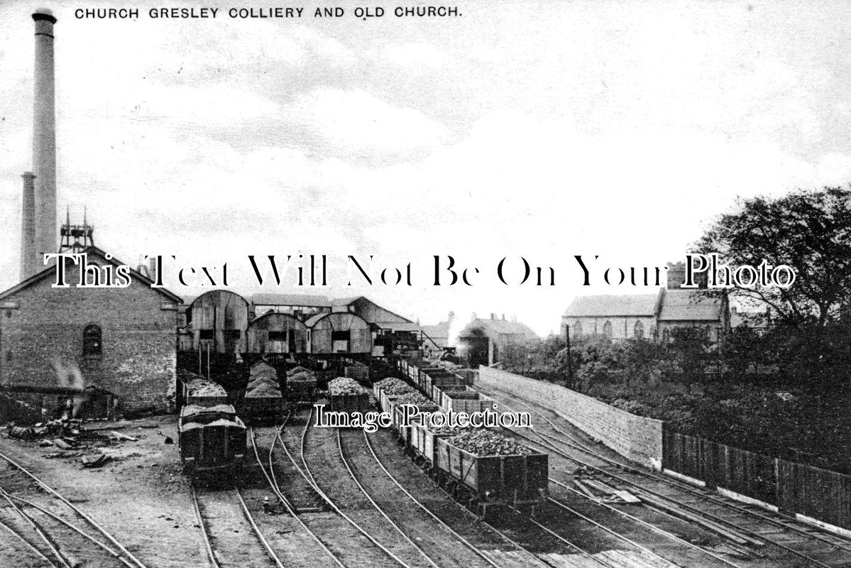 DR 1952 - Church Gresley Colliery & Old Church, Derbyshire