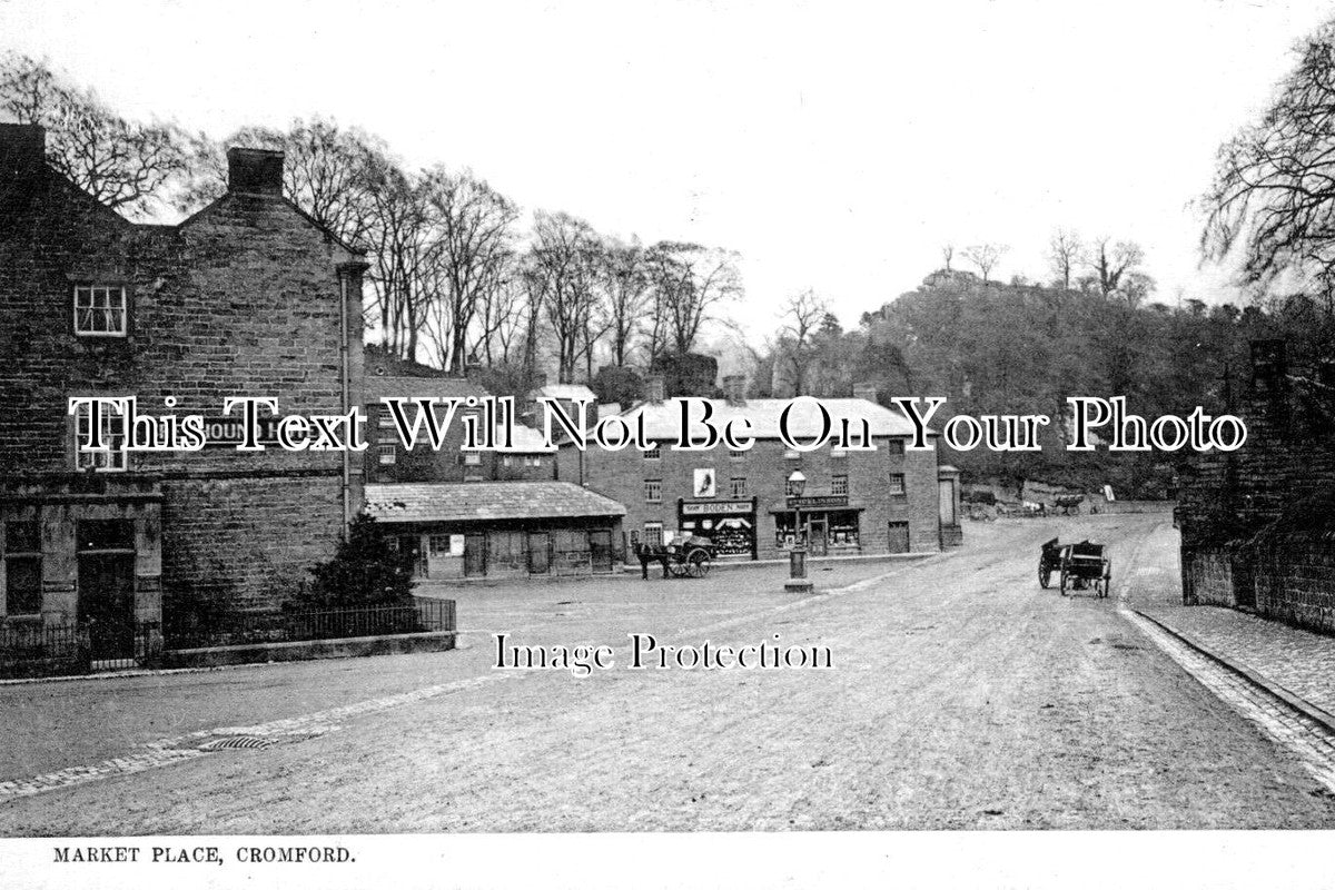 DR 2301 - Greyhound Hotel, Market Place, Cromford, Derbyshire c1915
