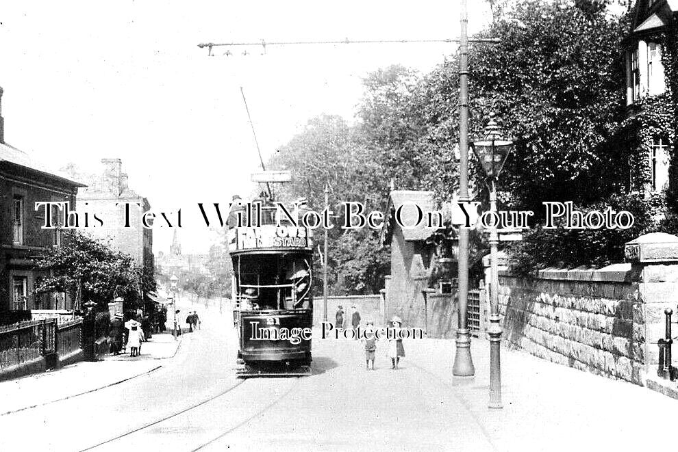 DR 2366 - Tram On Burton Road, Derby, Derbyshire c1911