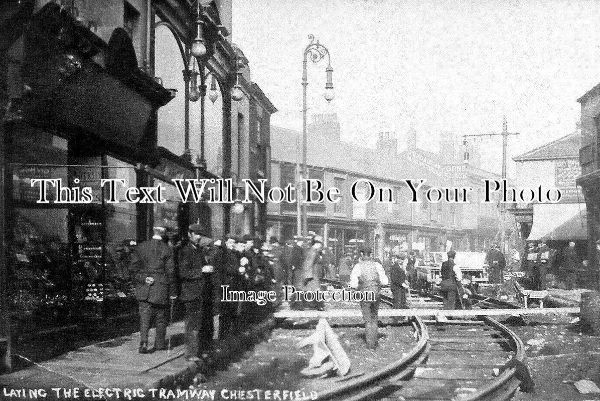 DR 2377 - Laying The Electric Tramway, Chesterfield, Derbyshire 1904