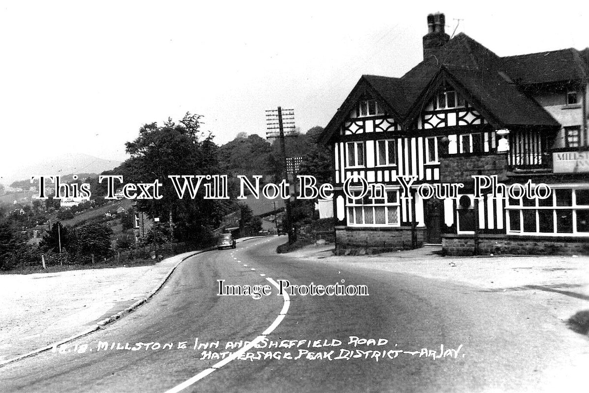DR 2484 - Millstone Inn & Sheffield Road, Hathersage, Derbyshire