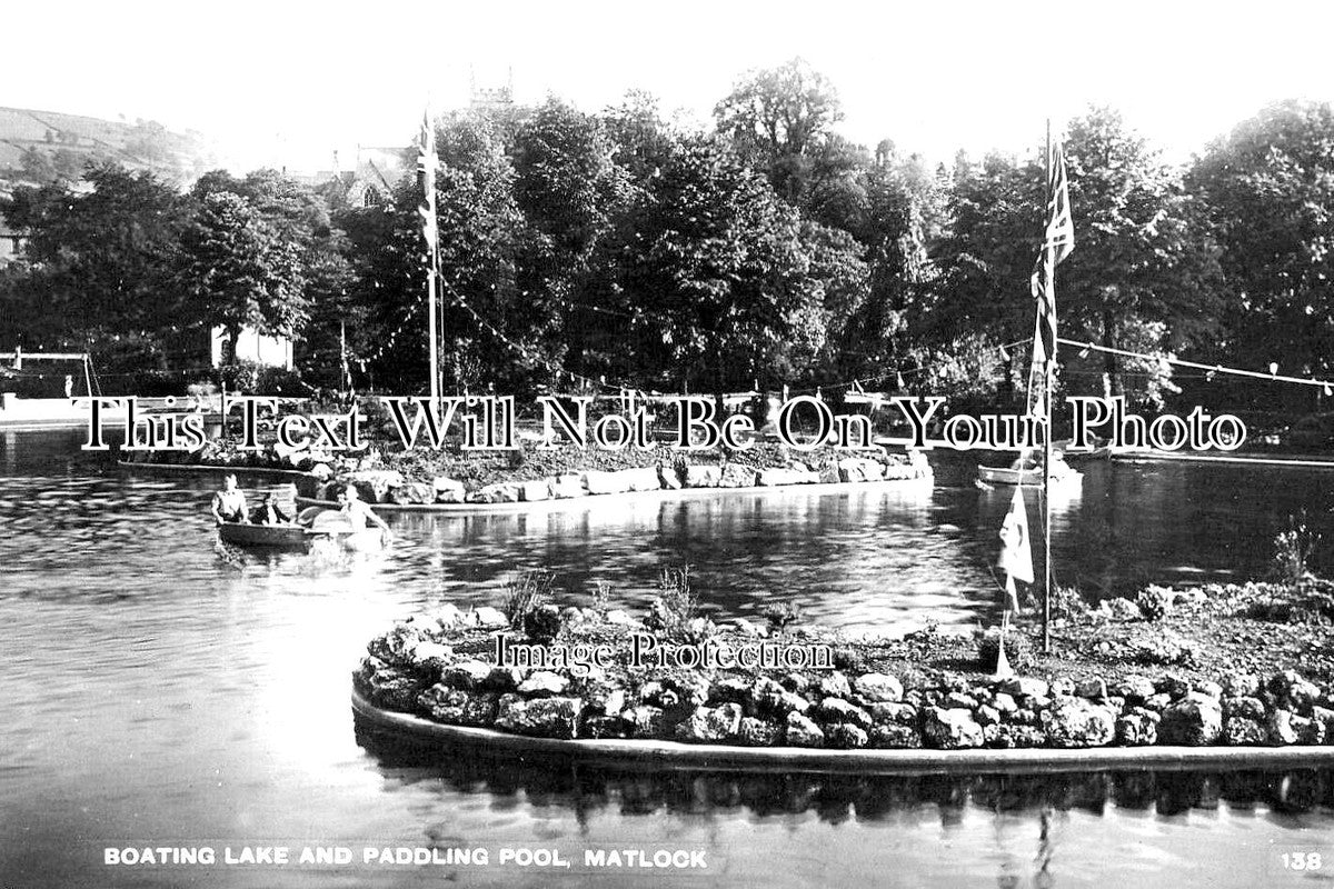 DR 2598 - Boating Lake & Paddling Pool, Matlock, Derbyshire c1940