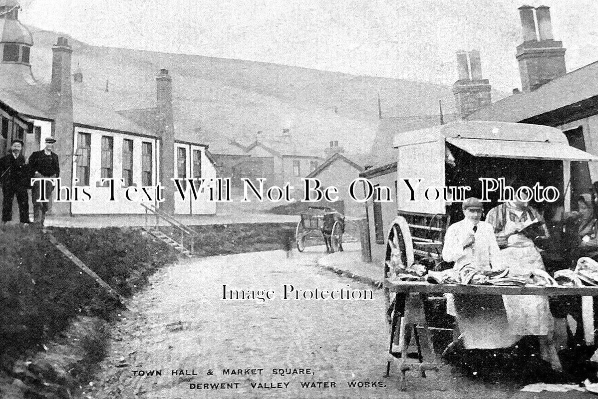 DR 3302 - Town Hall & Market Square, Birchinlee, Derwent Valley, Derbyshire