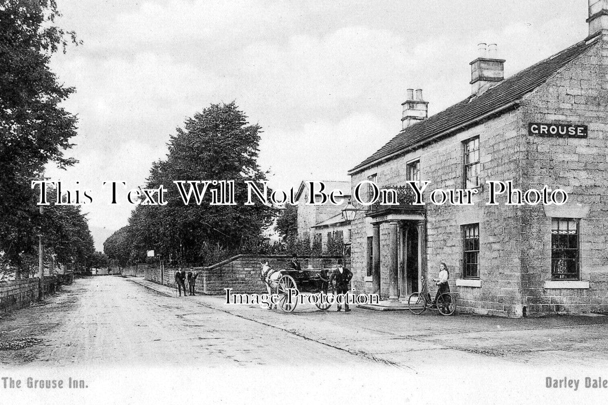DR 3329 - The Grouse Inn Pub, Darley Dale, Derbyshire c1905