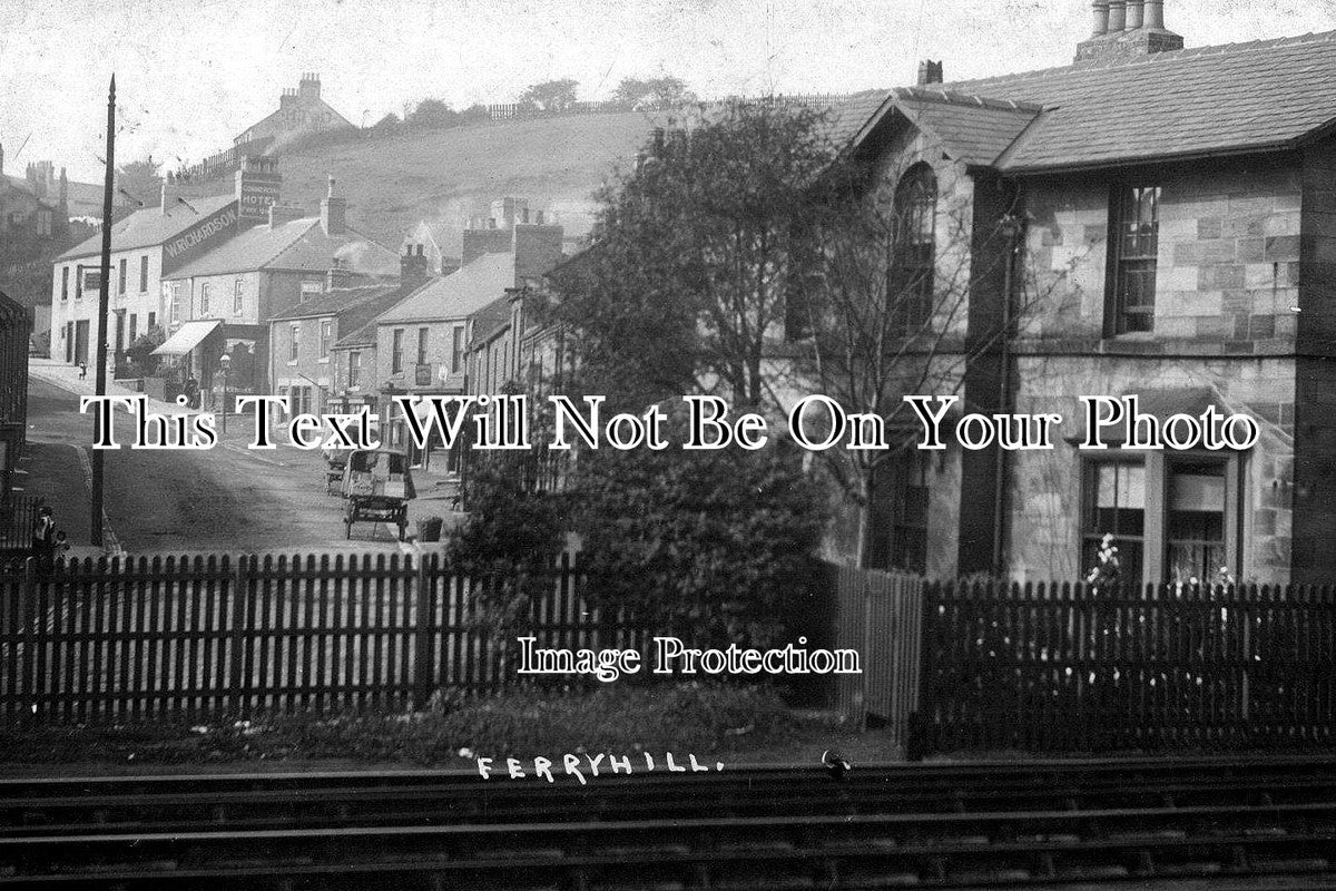 DU 100 - Ferryhill from Railway Lines, Durham c1911