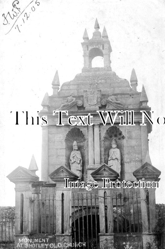 DU 1369 - The Hopper Monument, Kiln Pit Hill, Consett, County Durham c1905