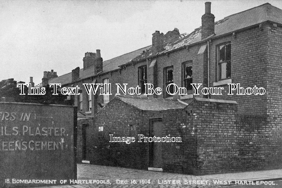 DU 163 - Bombardment of Hartlepool, Lister Street, County Durham 1914