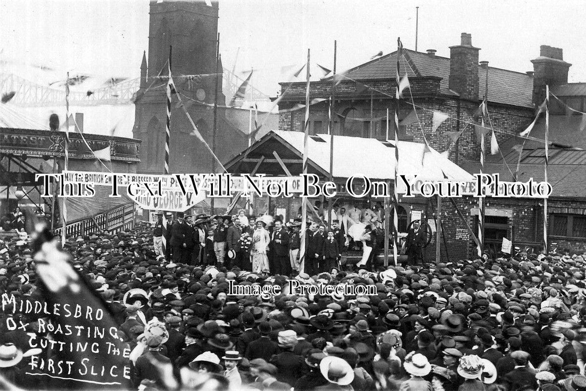 DU 212 - Ox Roast, King George V Coronation Celebration, Middlesborough, Durham 1910