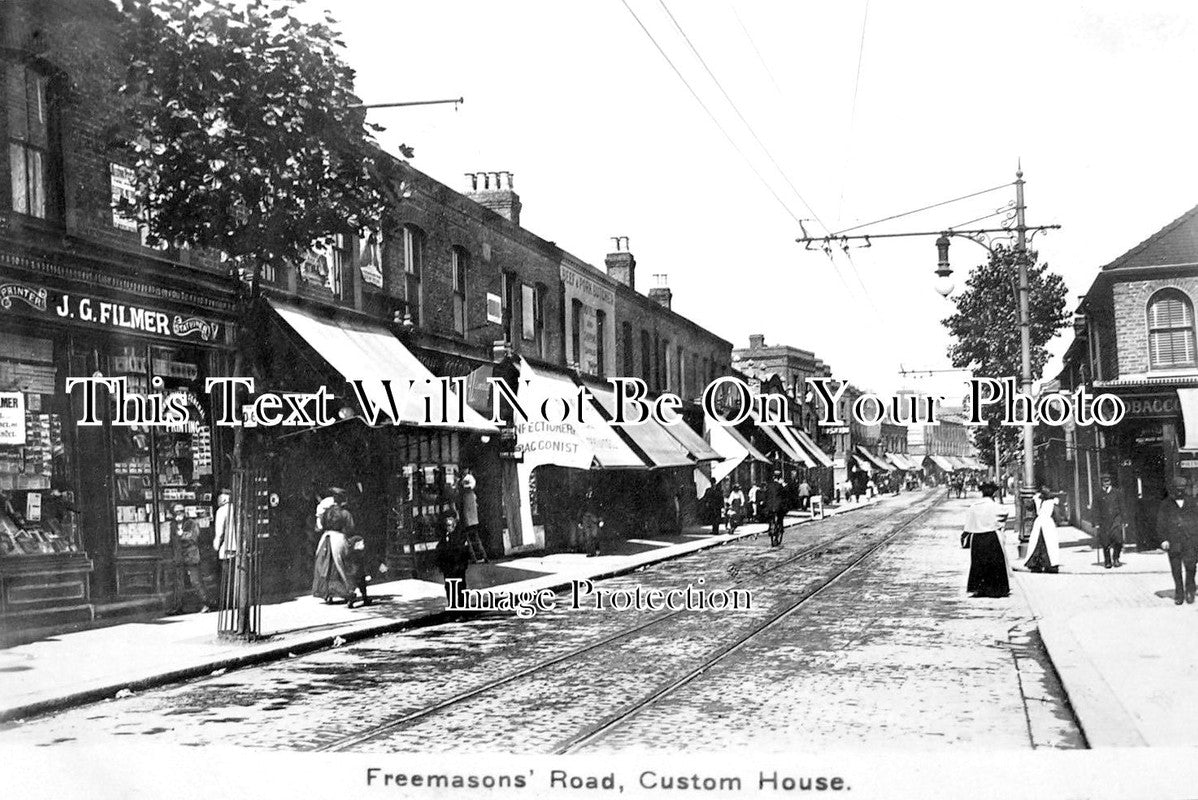 ES 2749 - Freemasons Road, Custom House, Essex c1913