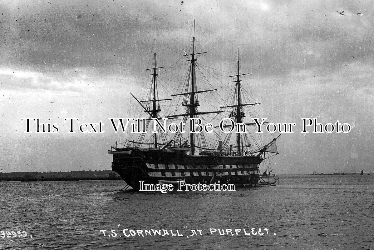 ES 410 - 'Cornwall' Training Ship At Purfleet, Essex c1916