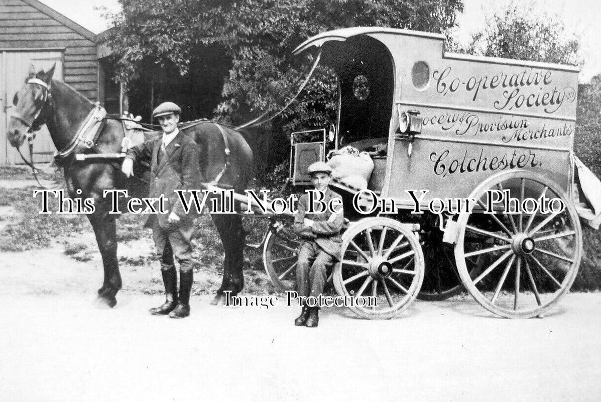 ES 4105 - Colchester Co-Operative Society Horse & Cart, Essex c1925