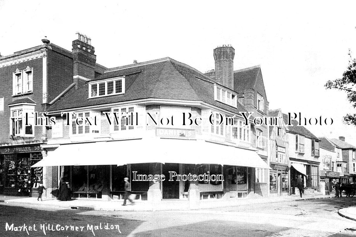 ES 5087 - Market Hill Corner, Maldon, Essex c1908