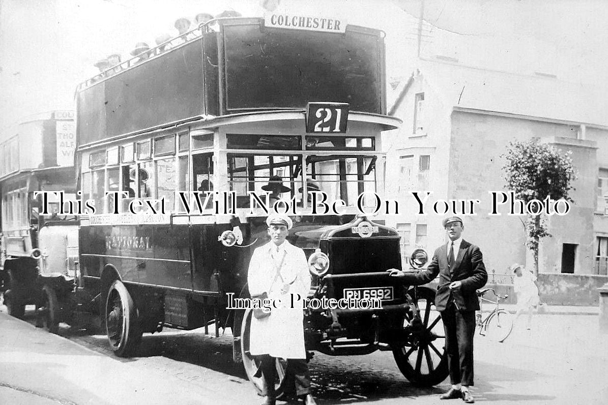ES 5199 - Vintage Motor Bus To Colchester, Clacton On Sea, Essex c1923