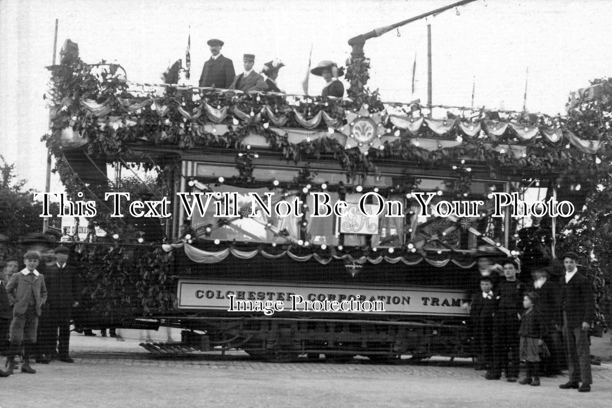 ES 617 - Corporation Tram Decorated For George V Coronation, Colchester, Essex