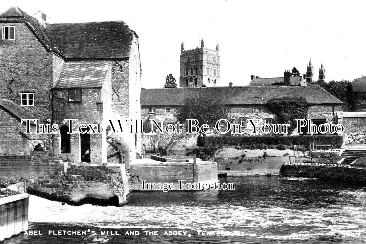 GL 1493 Abel Fletchers Mill & The Abbey, Tewkesbury, Gloucestershire