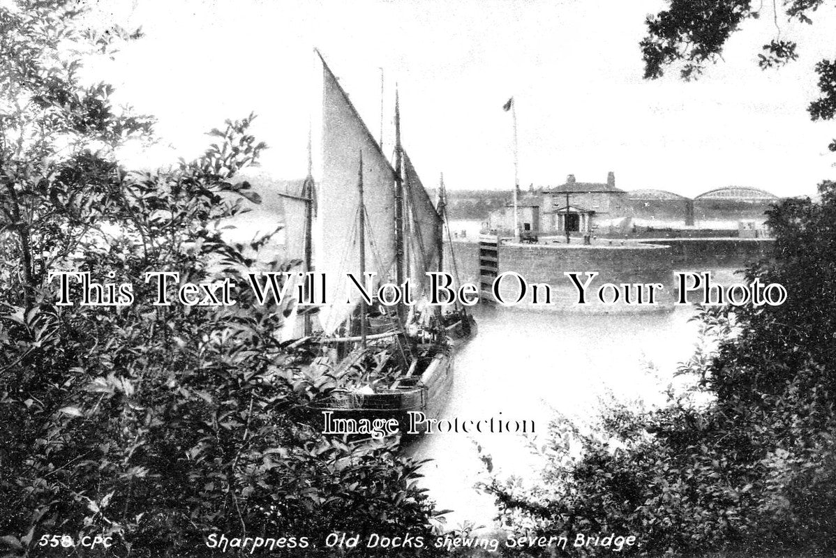 GL 1681 - Sharpness Old Docks, Severn Bridge, Gloucestershire c1908