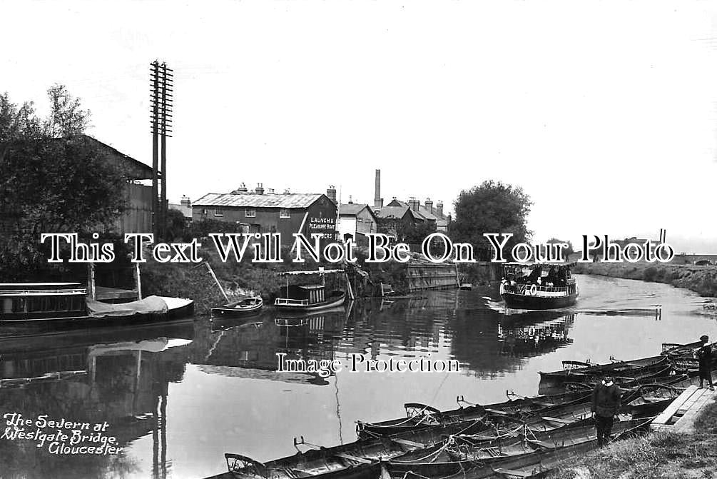 GL 1913 - The Severn At Westgate Bridge, Gloucester, Gloucestershire c1921