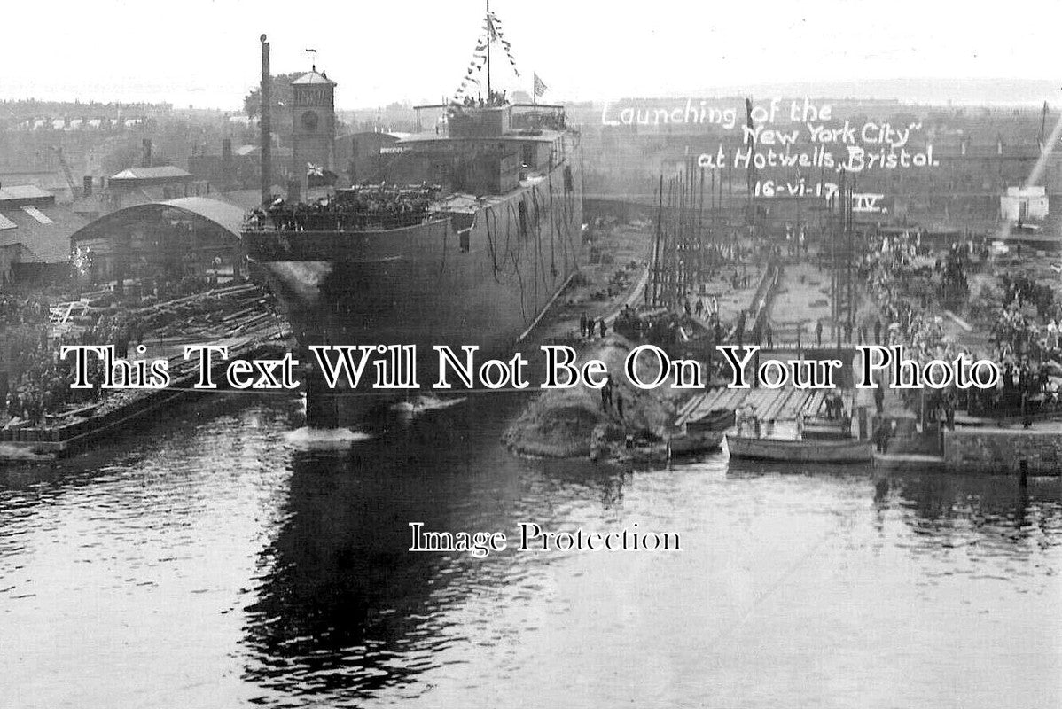 GL 2257 - Launching Of The New York City Ship, Hotwells, Bristol