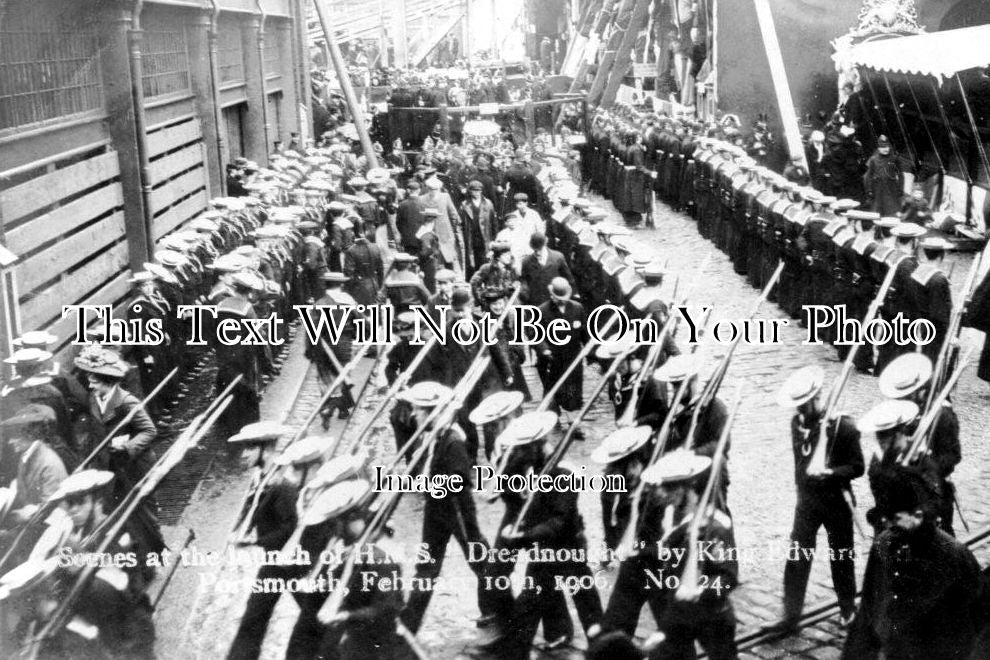 HA 1646 - Launch Of HMS Dreadnought By king Edward, Portsmouth, Hampshire 1906