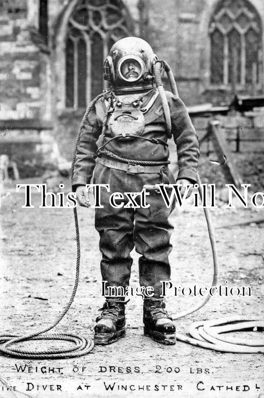 HA 2285 - Deep Sea Diver At Winchester Cathedral, Hampshire