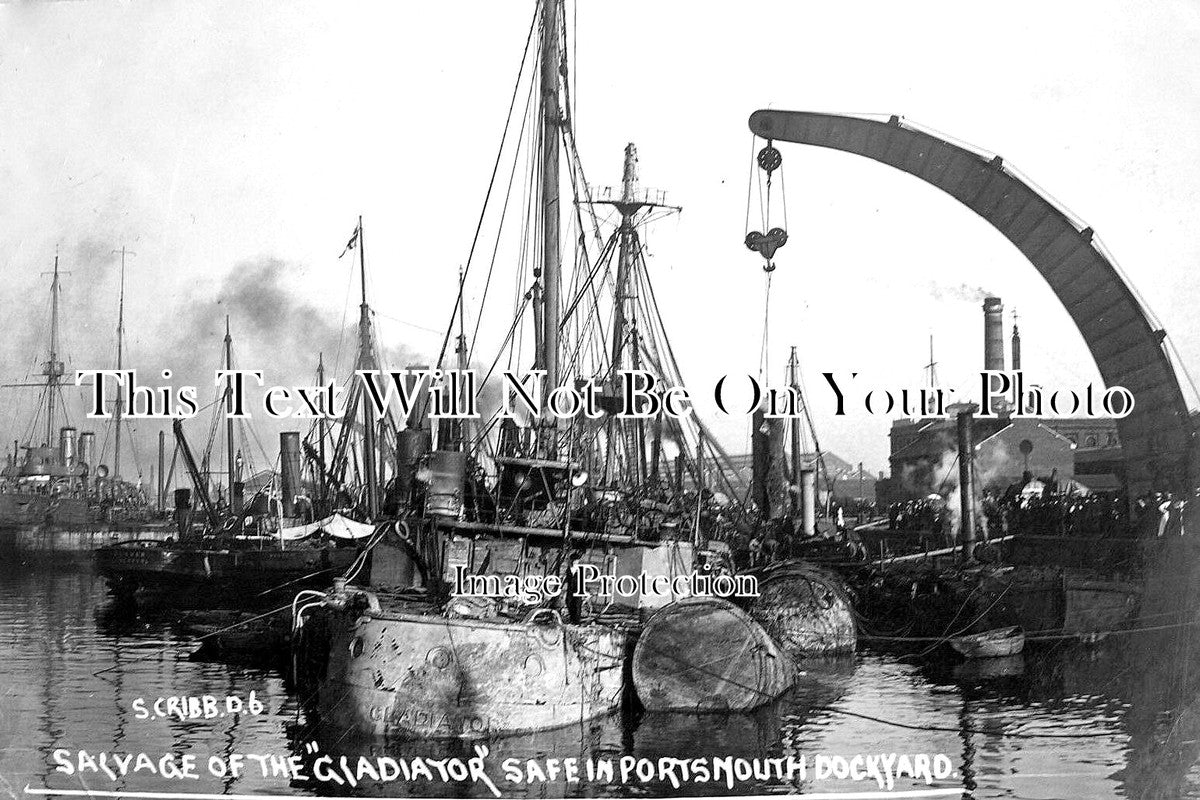 HA 2316 - Salvage Of The Gladiator Ship, Portsmouth Dockyard, Hampshire