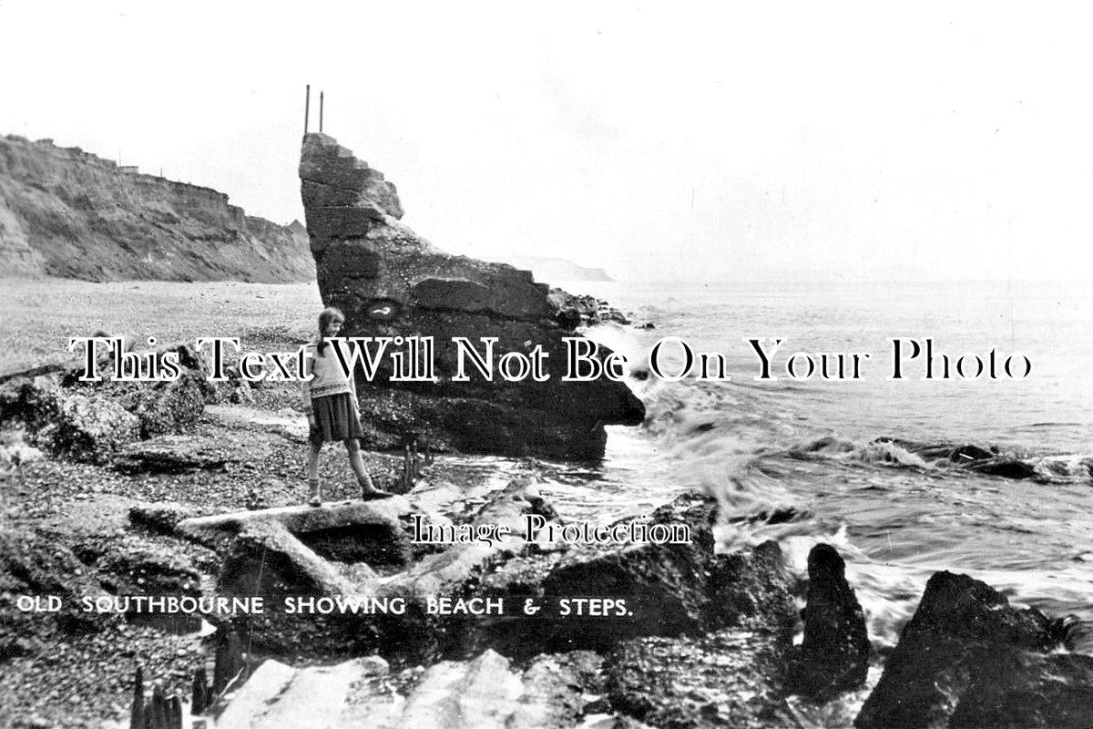 HA 2369 - Beach & Steps, Old Southbourne, Hampshire