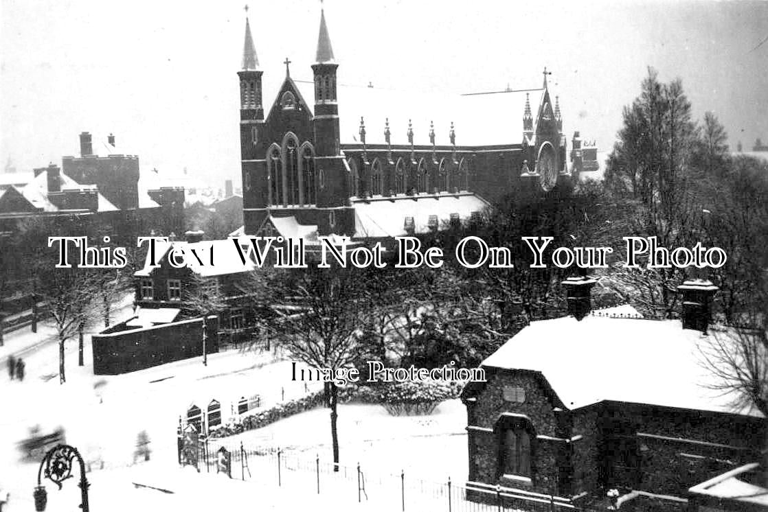 HA 2708 - Portsmouth Cathedral Snow Scene, Hampshire