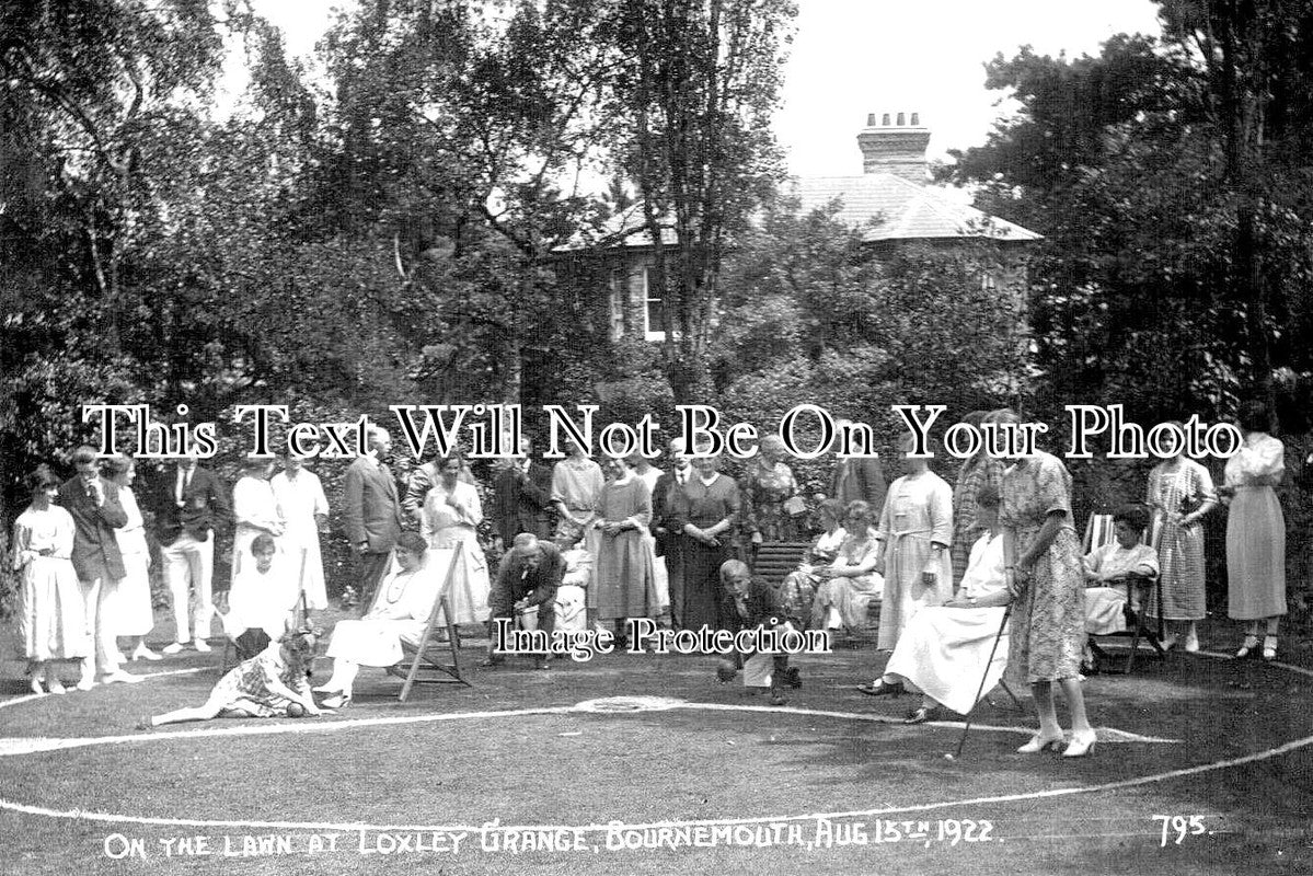 HA 2777 - On The Lawn At Loxley Grange, Bournemouth, Hampshire c1922