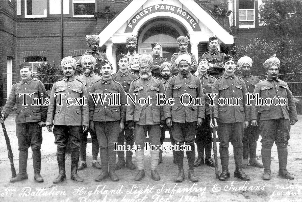 HA 2882 - Highland Light Infantry & Indian Soldiers, Brockenhurst 1914 WW1