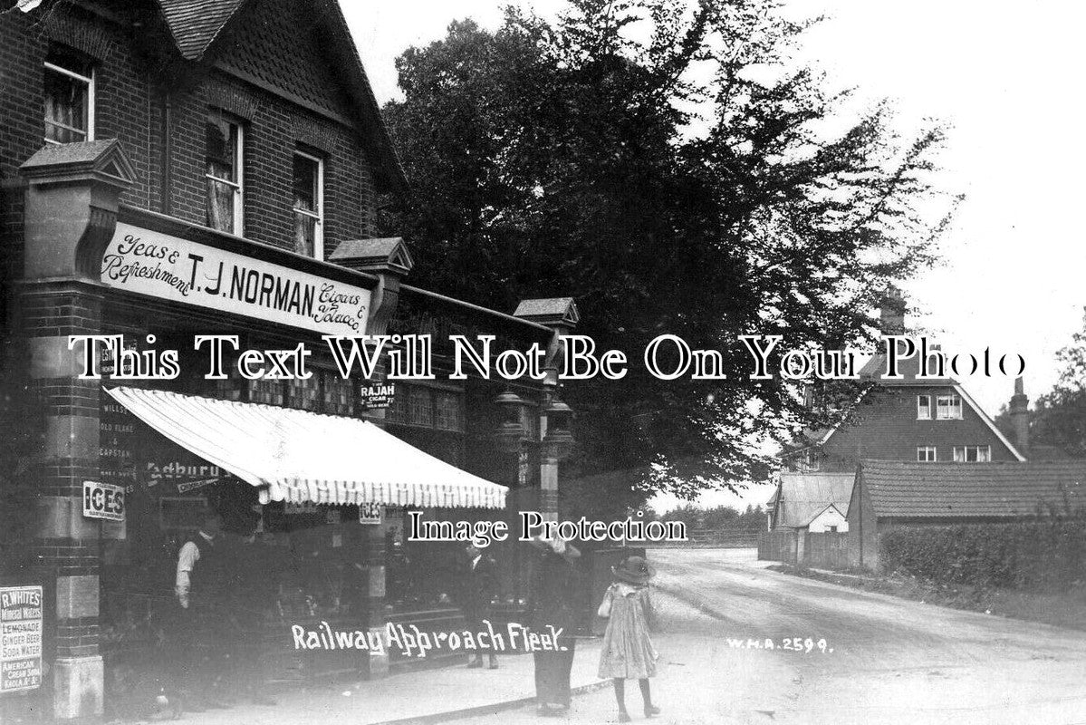 HA 2957 - Railway Approach, Fleet, Hampshire c1918