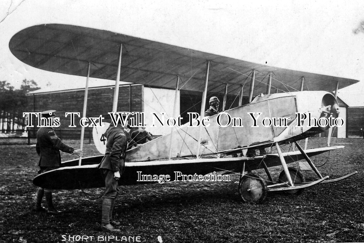 HA 318 - Charles D Harris Passing Test, Short Biplane, R.F.C, Farnborough, Hampshire