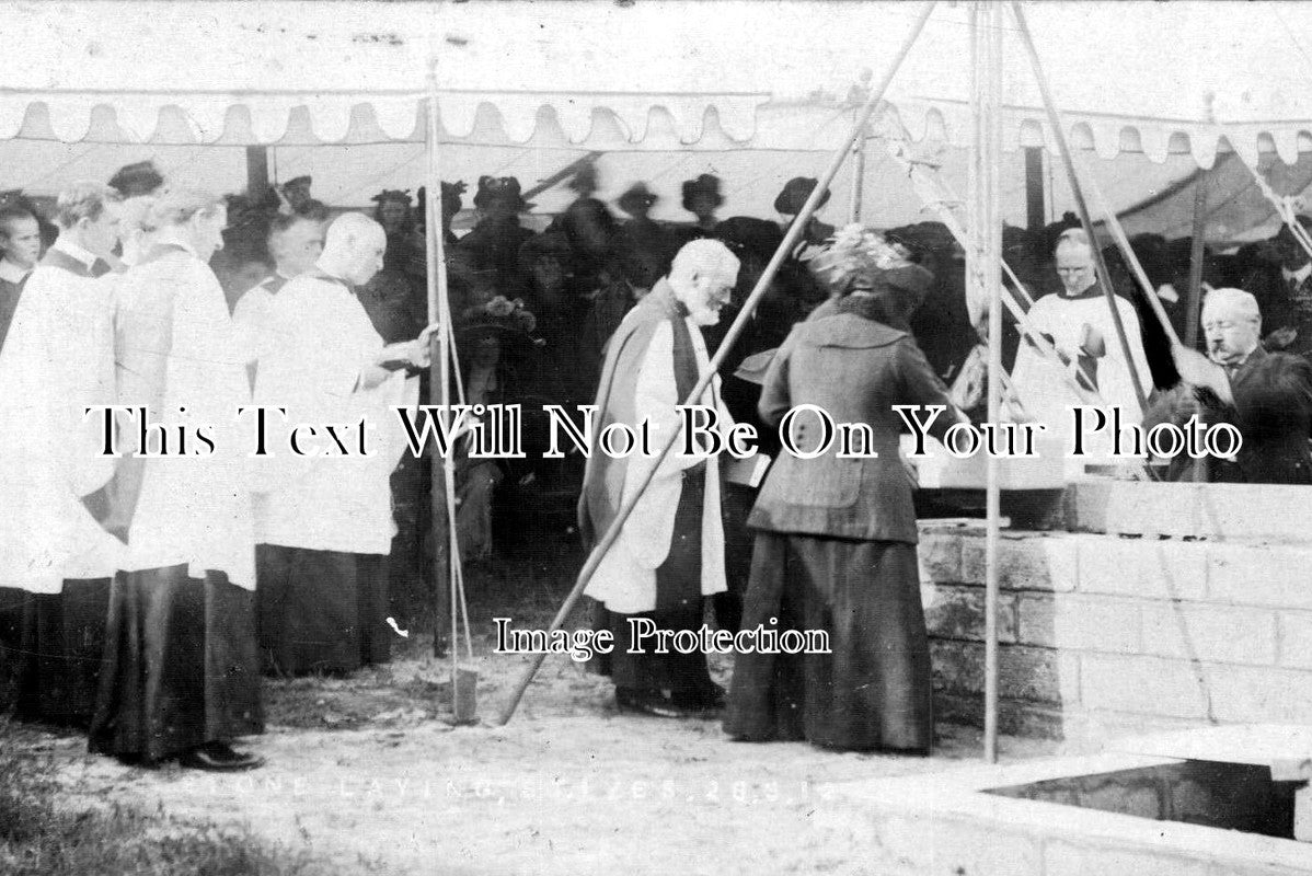 HA 330 - Stone Laying, St Ives Church c1912