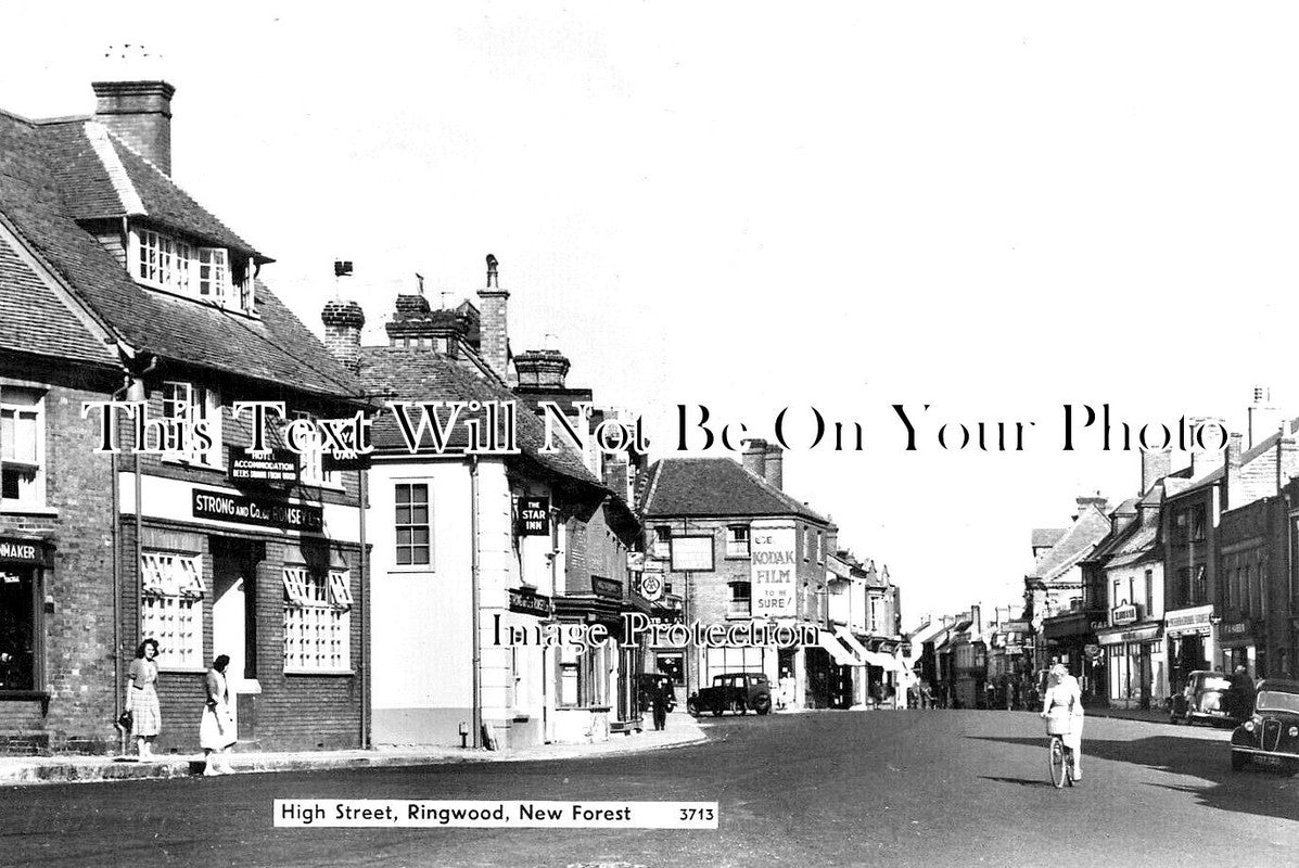 HA 3497 - High Street, Ringwood, New Forest, Hampshire c1964