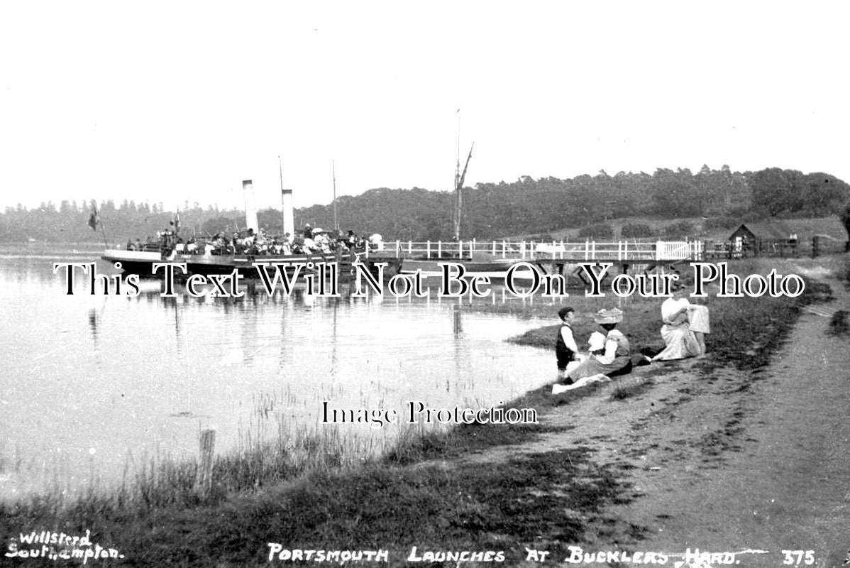 HA 3579 - Portsmouth Steam Launch, Bucklers Hard, Hampshire c1912