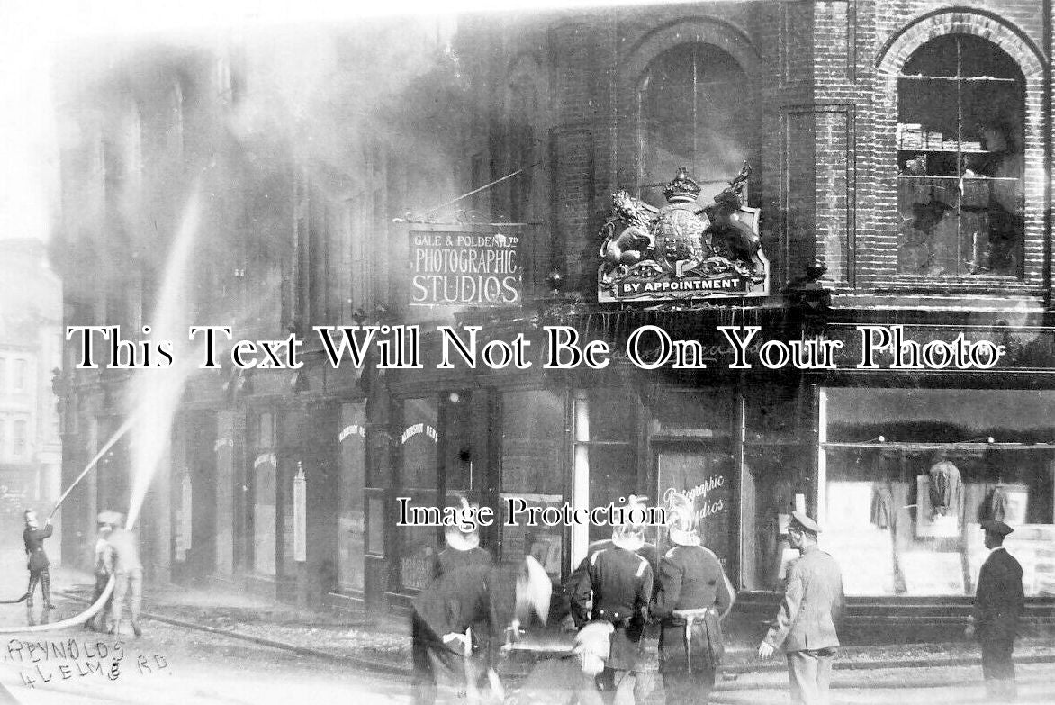 HA 3943 - Gale & Polden Photographic Studios Fire, Aldershot, Hampshire 1918