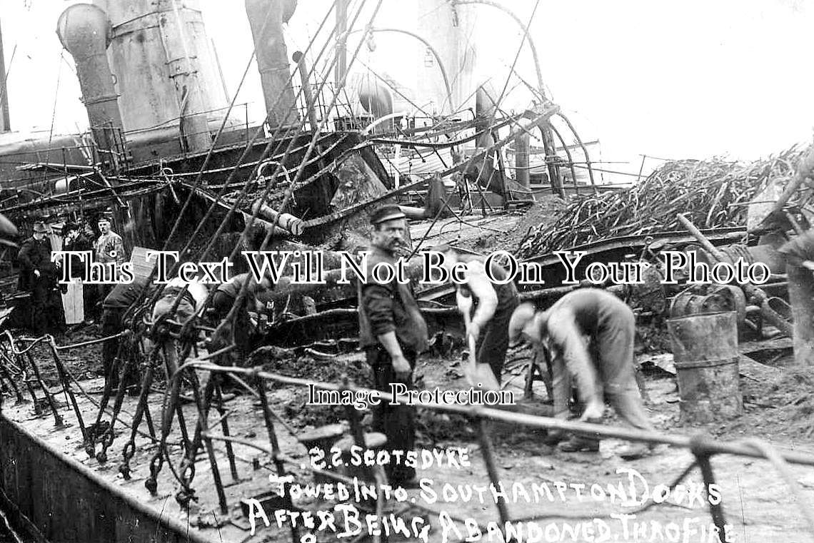 HA 3965 - Wreck Of Scotsdyke, Southampton Docks, Hampshire 1913