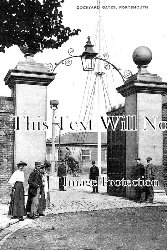 HA 4151 - Dockyard Gates, Portsmouth, Hampshire c1910