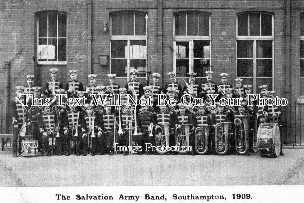 HA 4930 - The Salvation Army Band, Southampton, Hampshire 1909