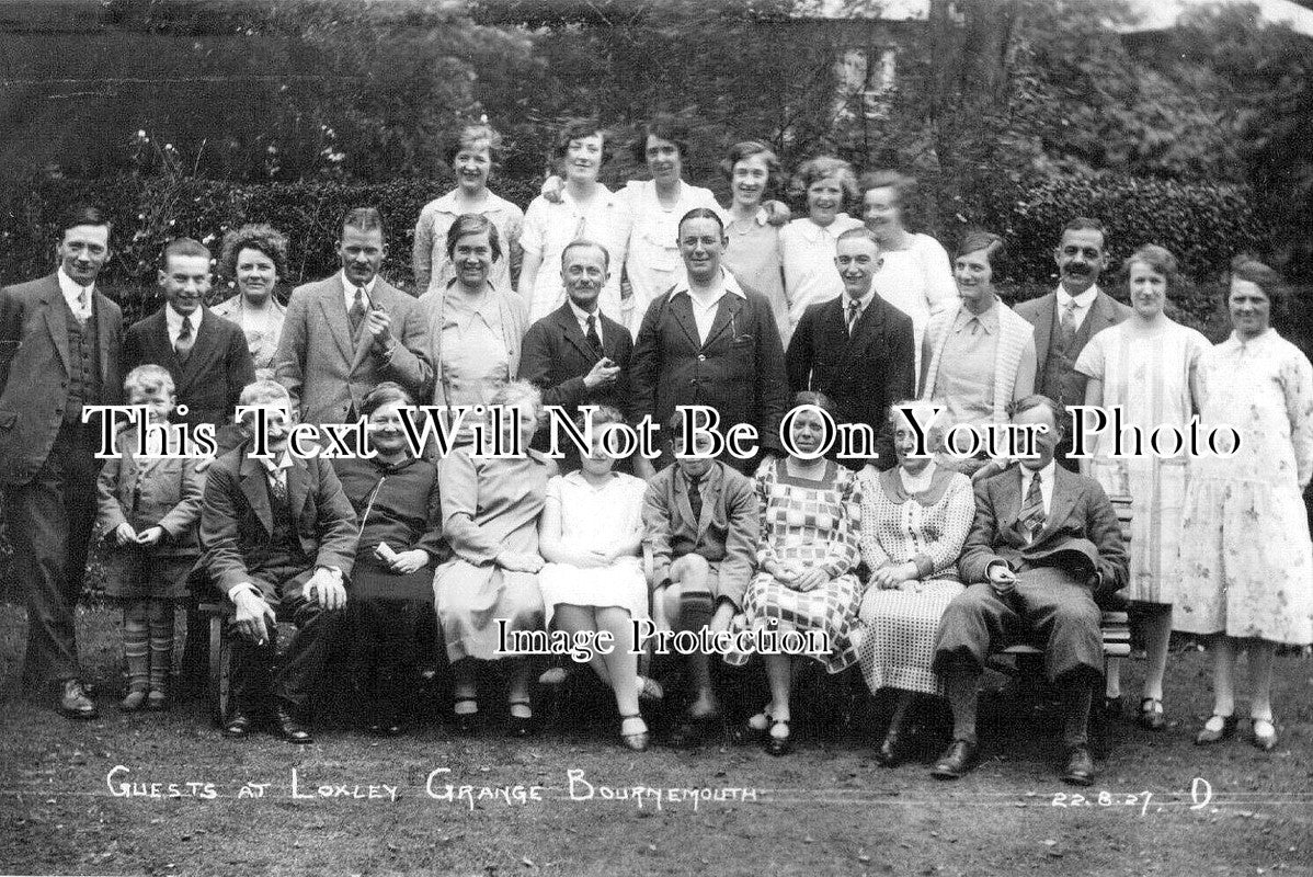 HA 5366 - Guests At Loxley Grange, Bournemouth, Hampshire 1927